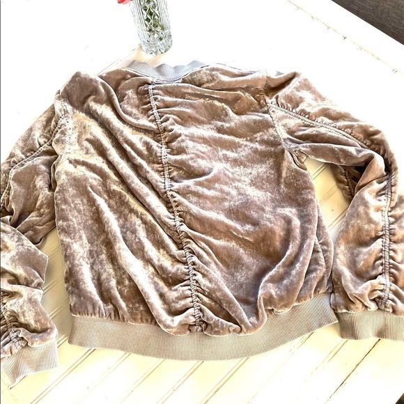 Free People Crushed Velvet Bomber Jacket - Picture 7 of 12